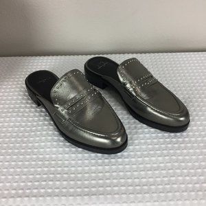 Marc Fisher LTD Studded Metallic Block Heel Mules